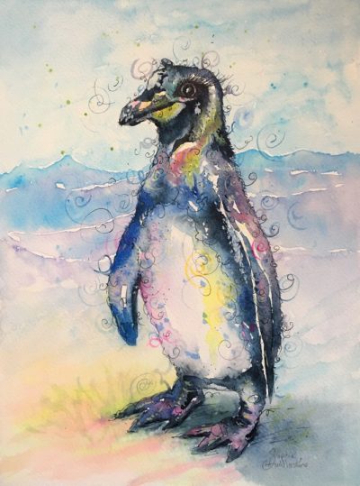 Ice Penguin Original Painting