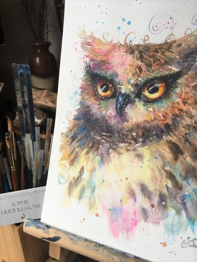 Owl Whisper Original Painting MEDIUM