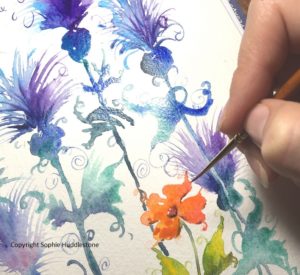 Read more about the article Opposite colours flower painting by Artist Sophie