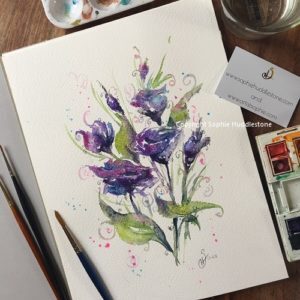 Read more about the article Purple flowers painting by Artist Sophie