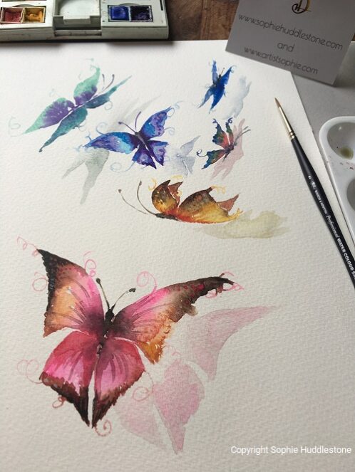 Butterfly painting by Artist Sophie H.