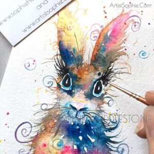 Read more about the article Whimsical rabbit painting by Sophie H