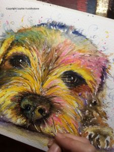 Read more about the article Terrier Dog Painting by Artist Sophie