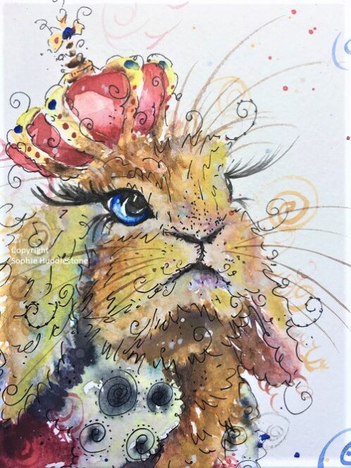 Queen Bunny painting by Sophie