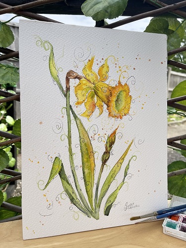 Daffodil Days Original Painting MEDIUM